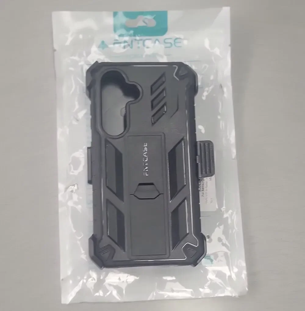 FNTCASE Rugged Case w/ Belt Clip for Samsung Galaxy S24 5G Black X0042LCVG5